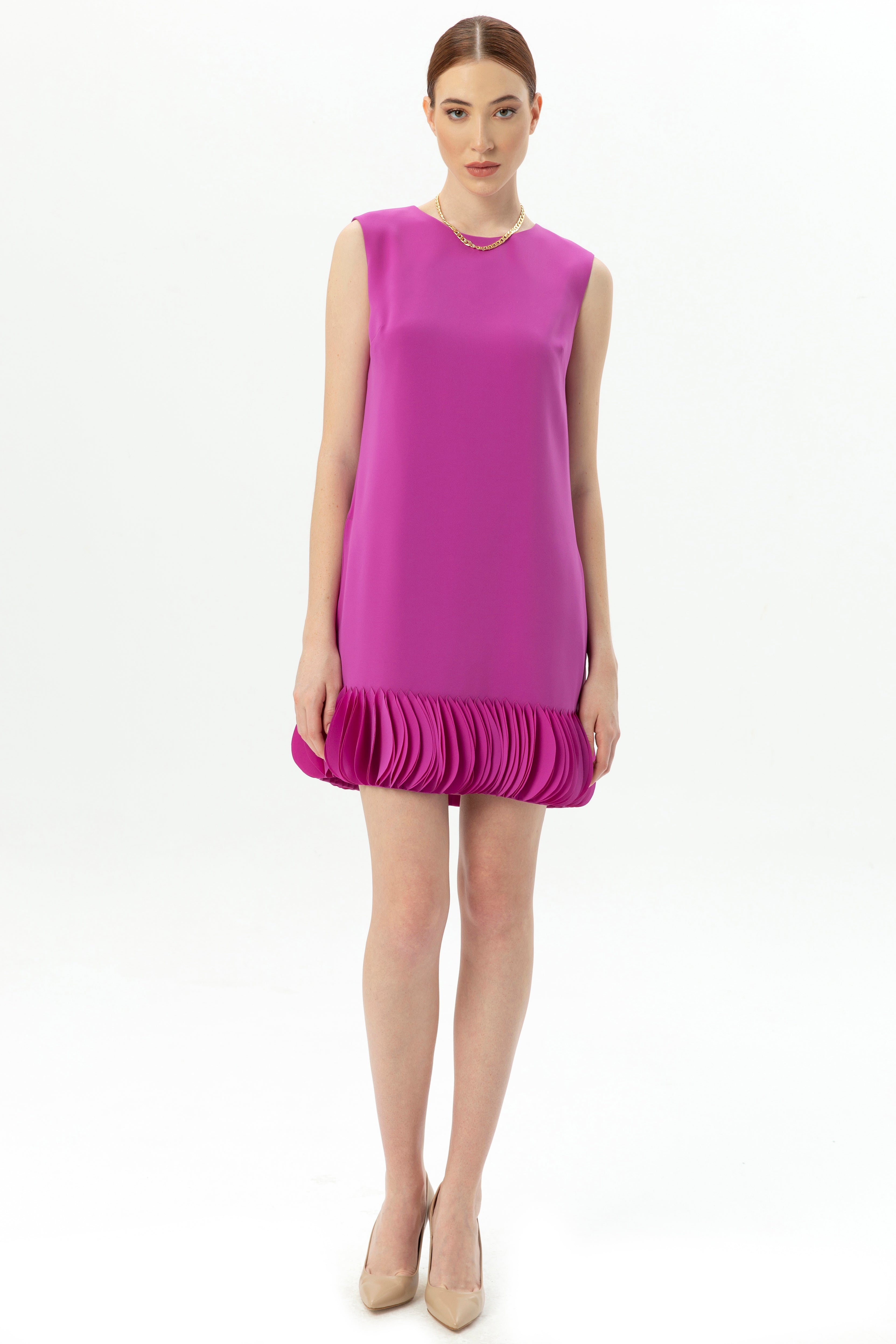 Skirt End Leaf Laser Bag Dress