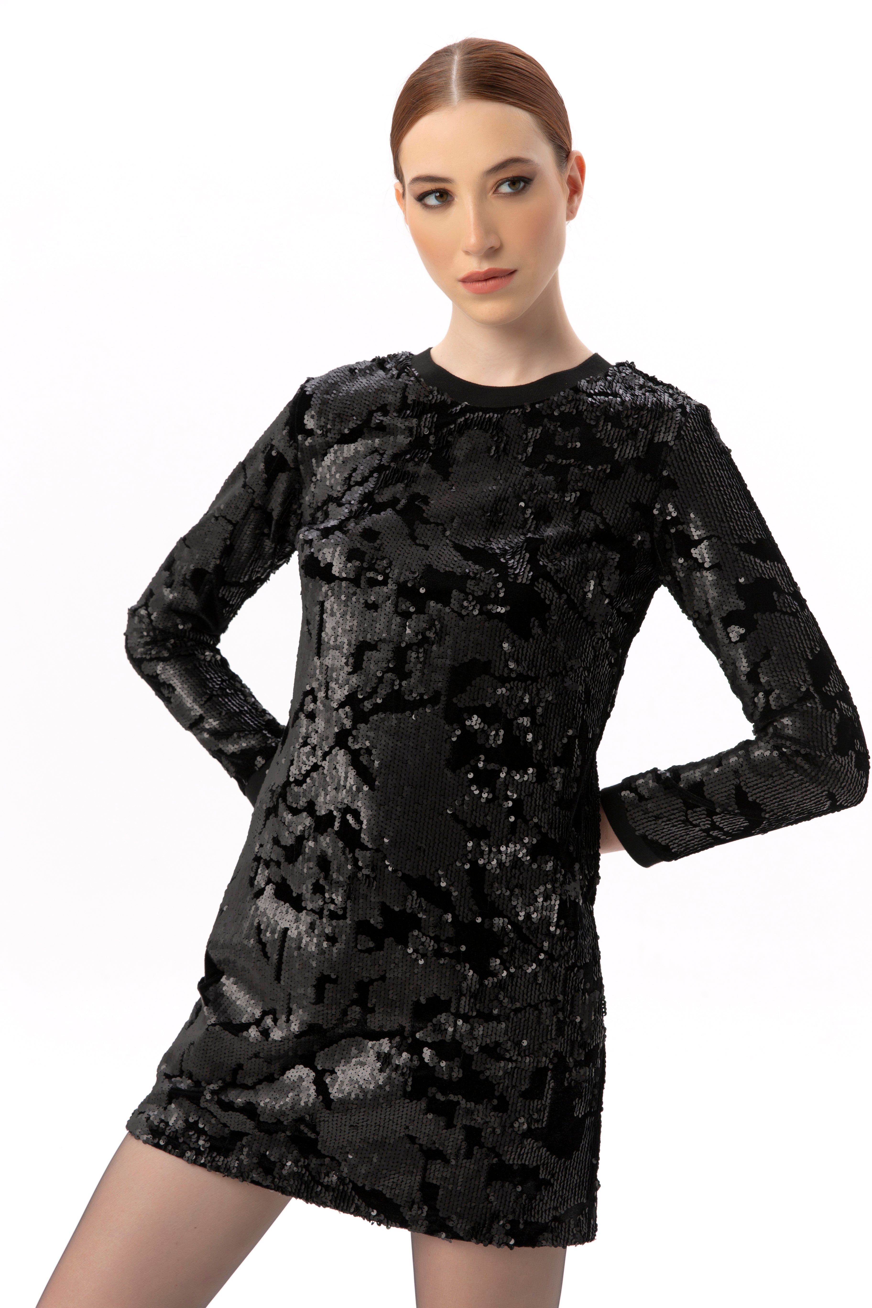 Velvet Sequined Dress