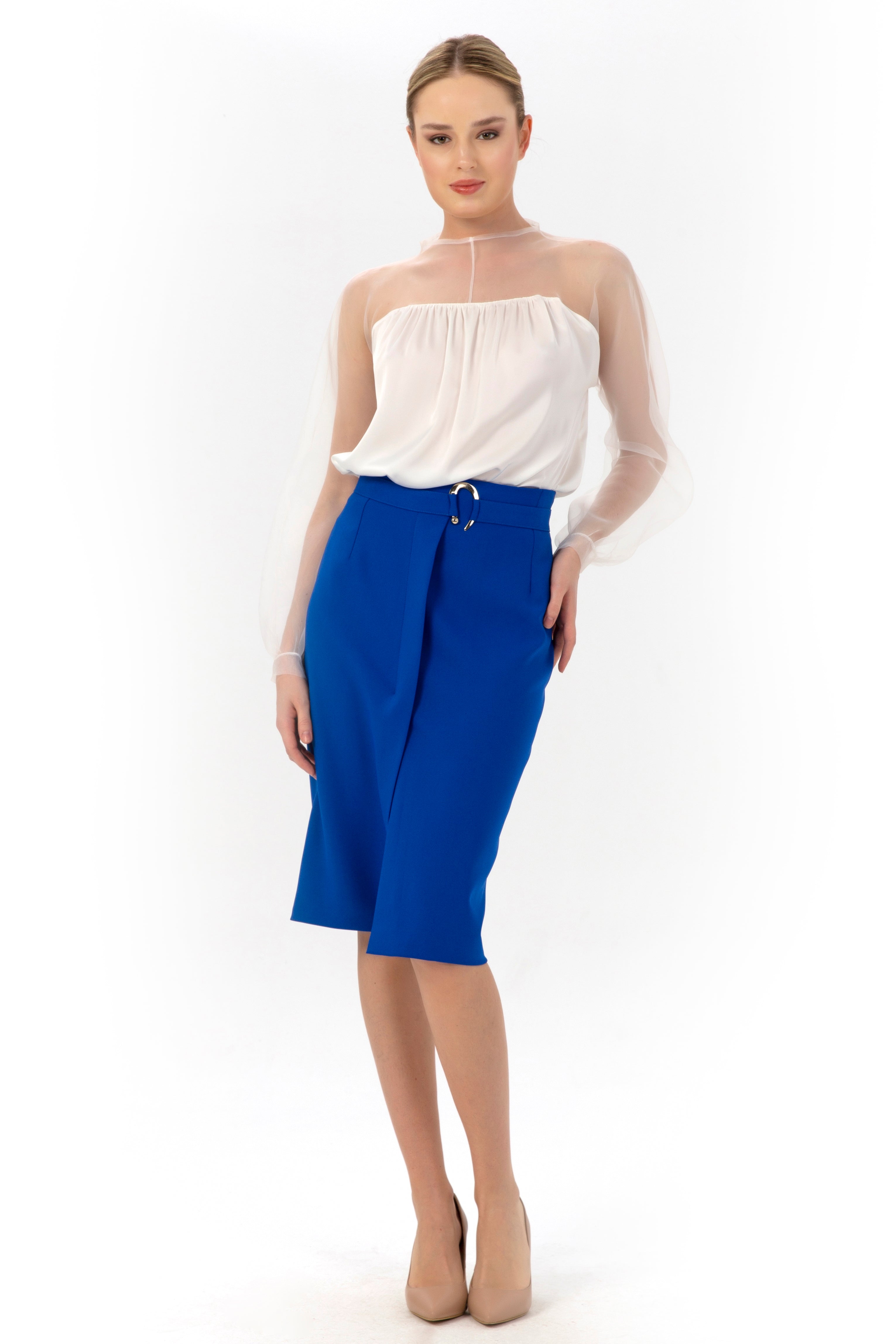 Accessory Detailed Pencil Skirt