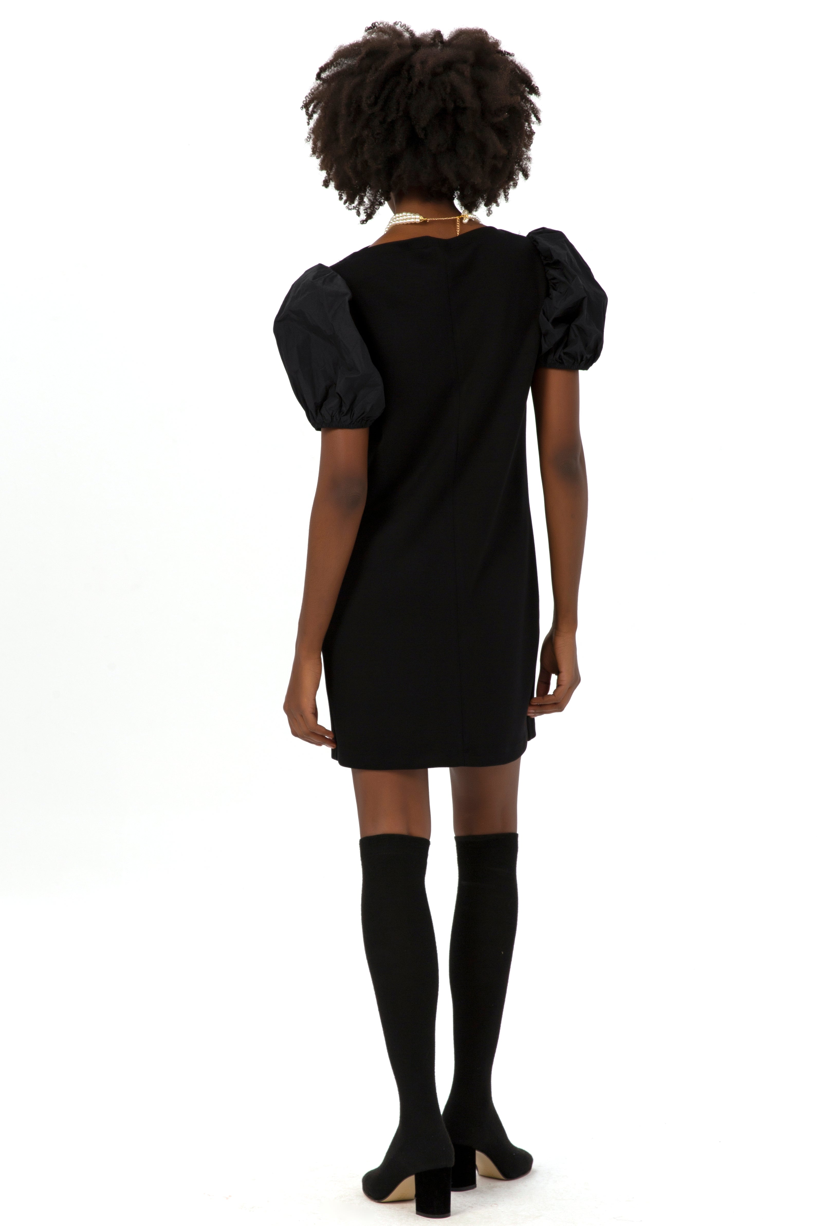 Balloon Sleeve Mini Dress