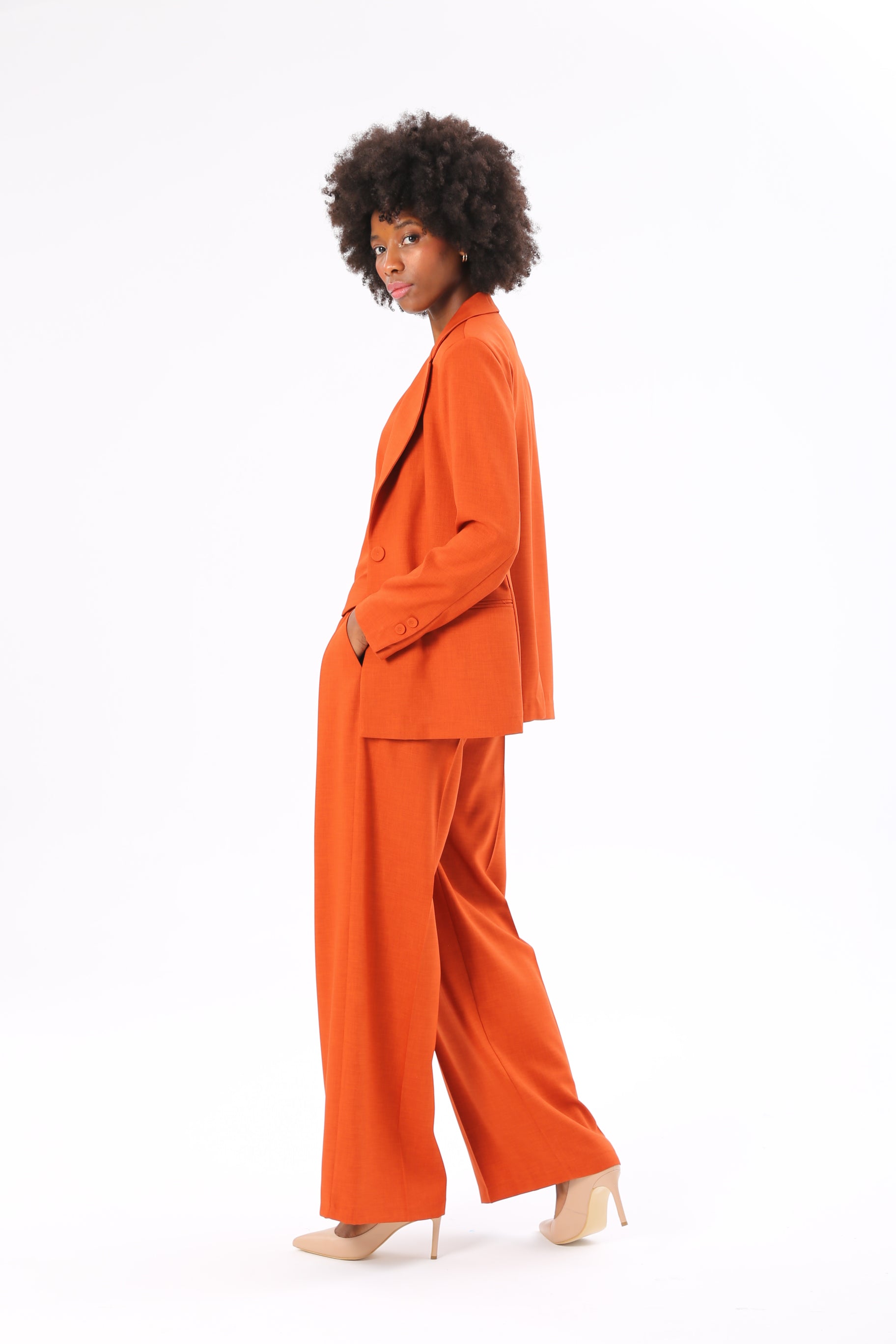 Pleated Detailed Jacket Set